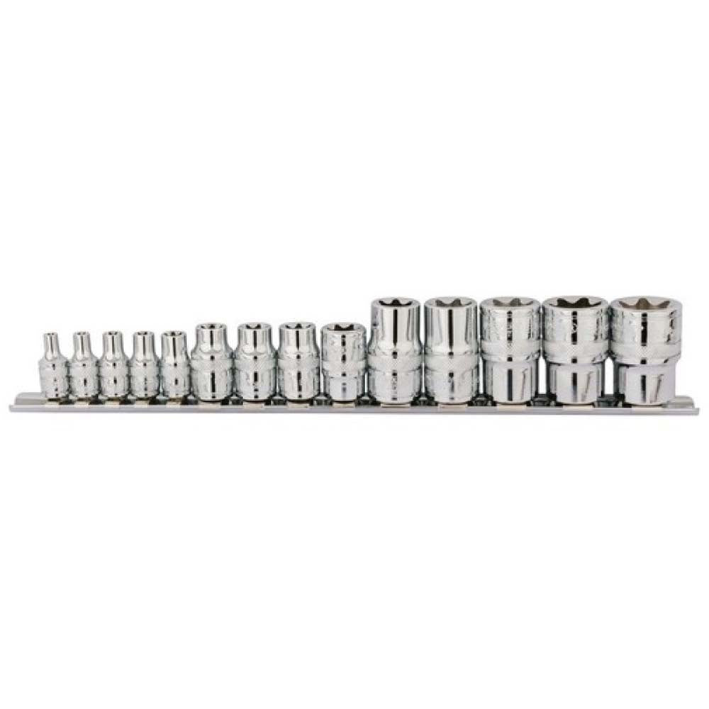 Draper Tx Star 1/4, 3/8, 1/2" Square Drive Socket Set of 14 Piece 34415