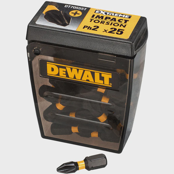 DeWalt DT70555T 25mm PH2 Impact Torsion Screwdriver Bits Tic Tac Box