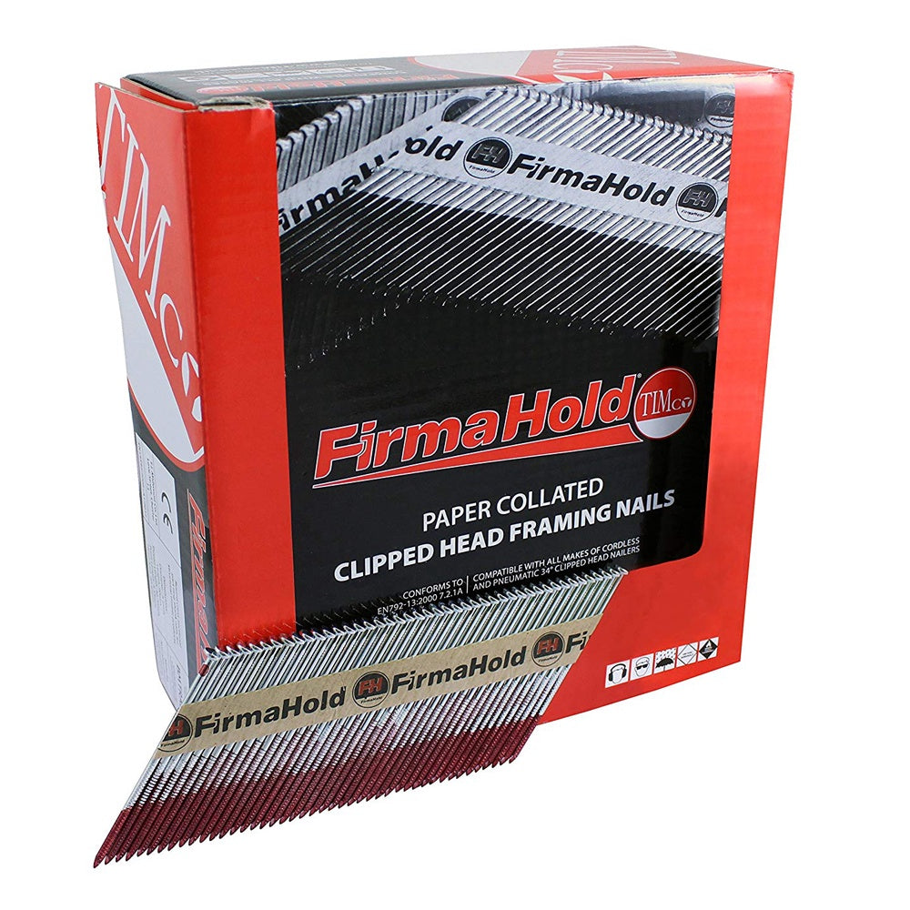 FirmaHold 50mm Galv Ring Shank Collated Clipped Head Nails Pack of 3300