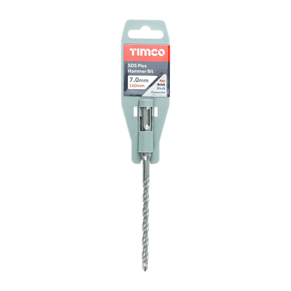Timco 7 x 160mm SDS Plus Hammer Bit Fully Heat Treated SDS7160