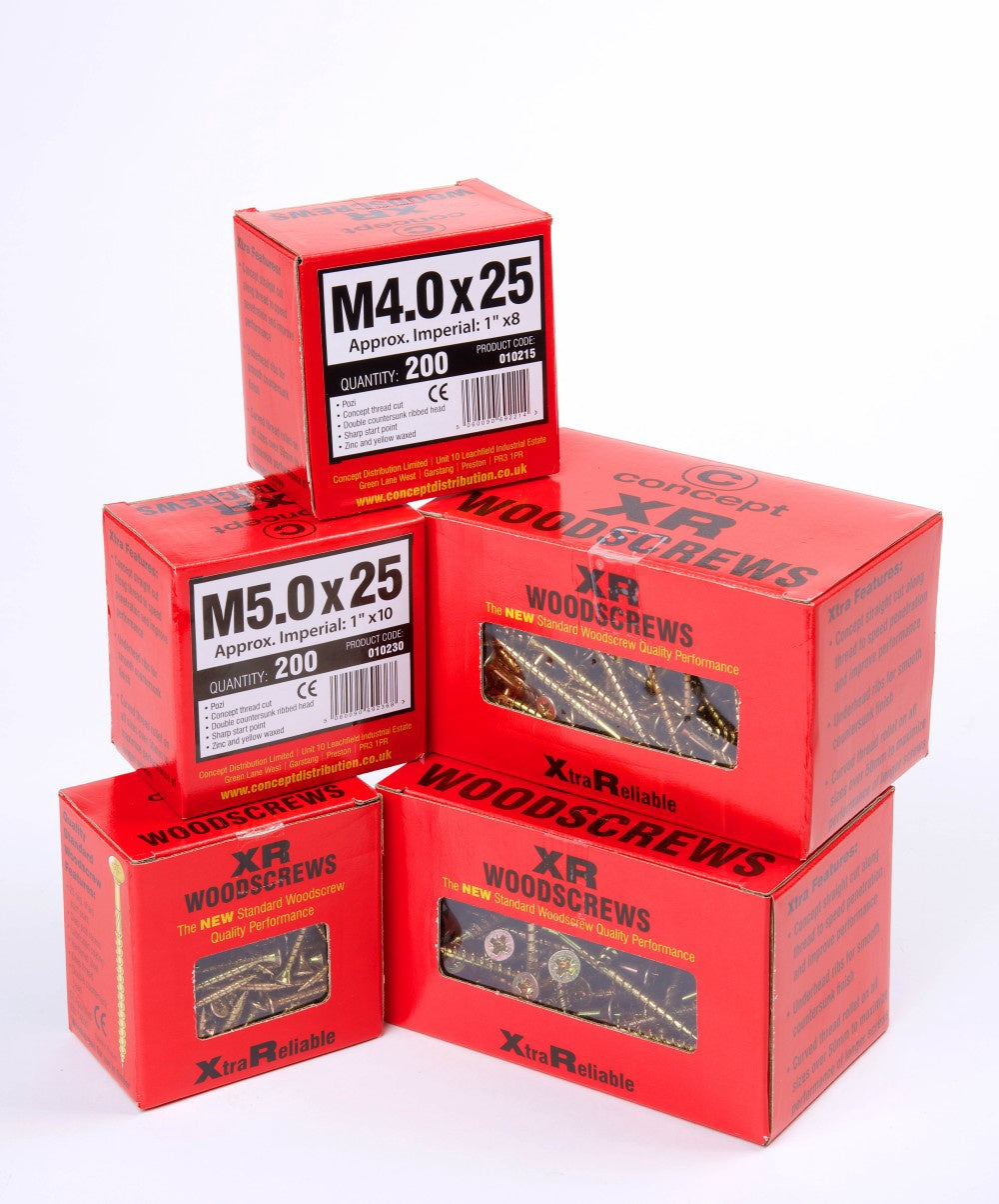 Concept XR Woodscrews M6.0 x 100mm 100pcs 010247
