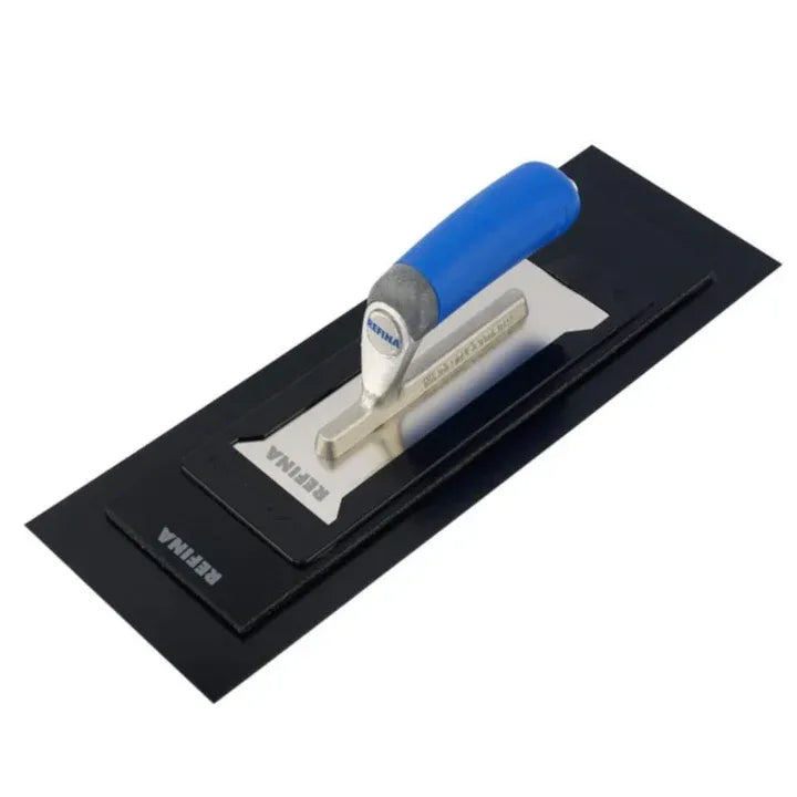 Refina 16" PLAZIFLEX Foam Backed 1.0mm Flexiback Black Plastering Skimming Trowel & Blade 2 Piece 228176