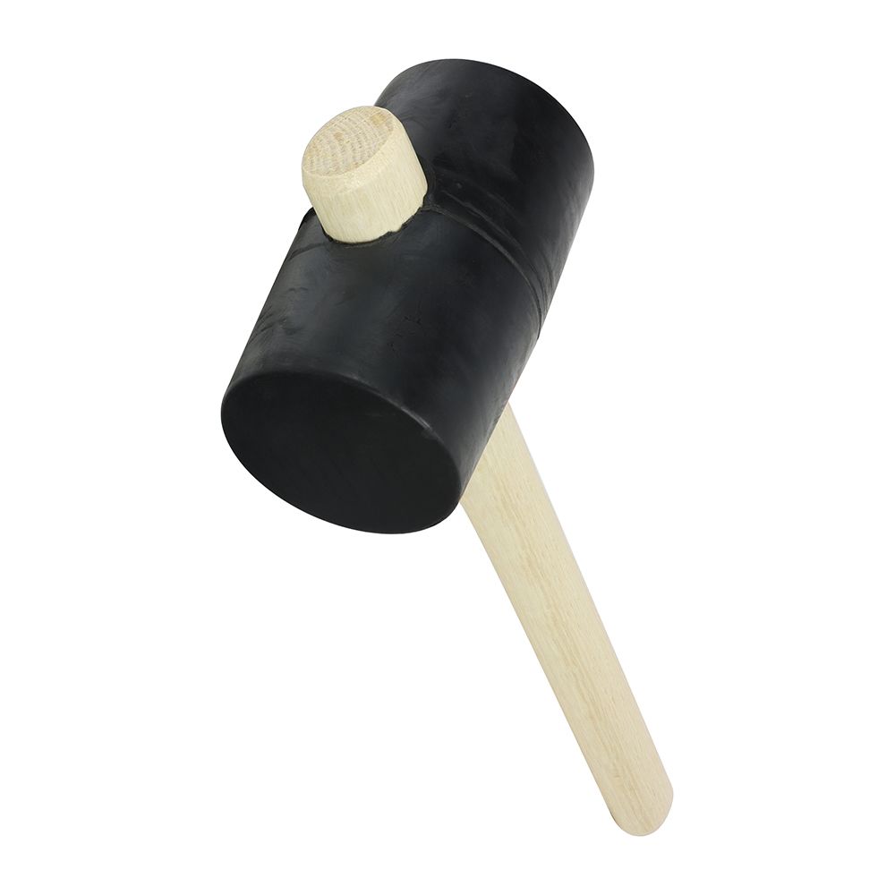 Timco 32oz Multi-Purpose White Rubber Mallet Ash wood Black 468269
