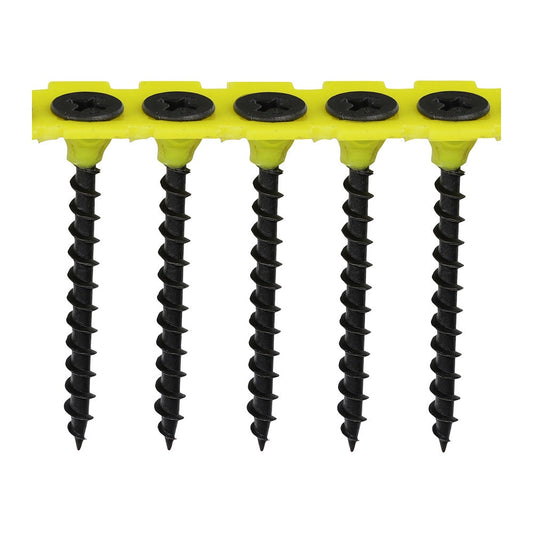 Timco 3.5 x 45mm Coarse Threaded Collated Drywall Black Screws (1000) 00045COLDYS