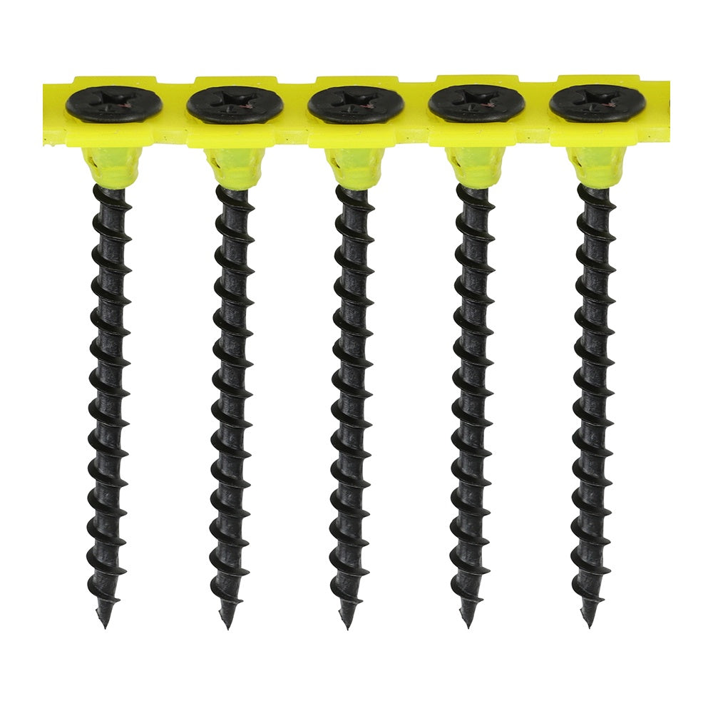Timco 3.5 x 50mm Coarse Threaded Collated Drywall Black Screws (1000) 00050COLDYS