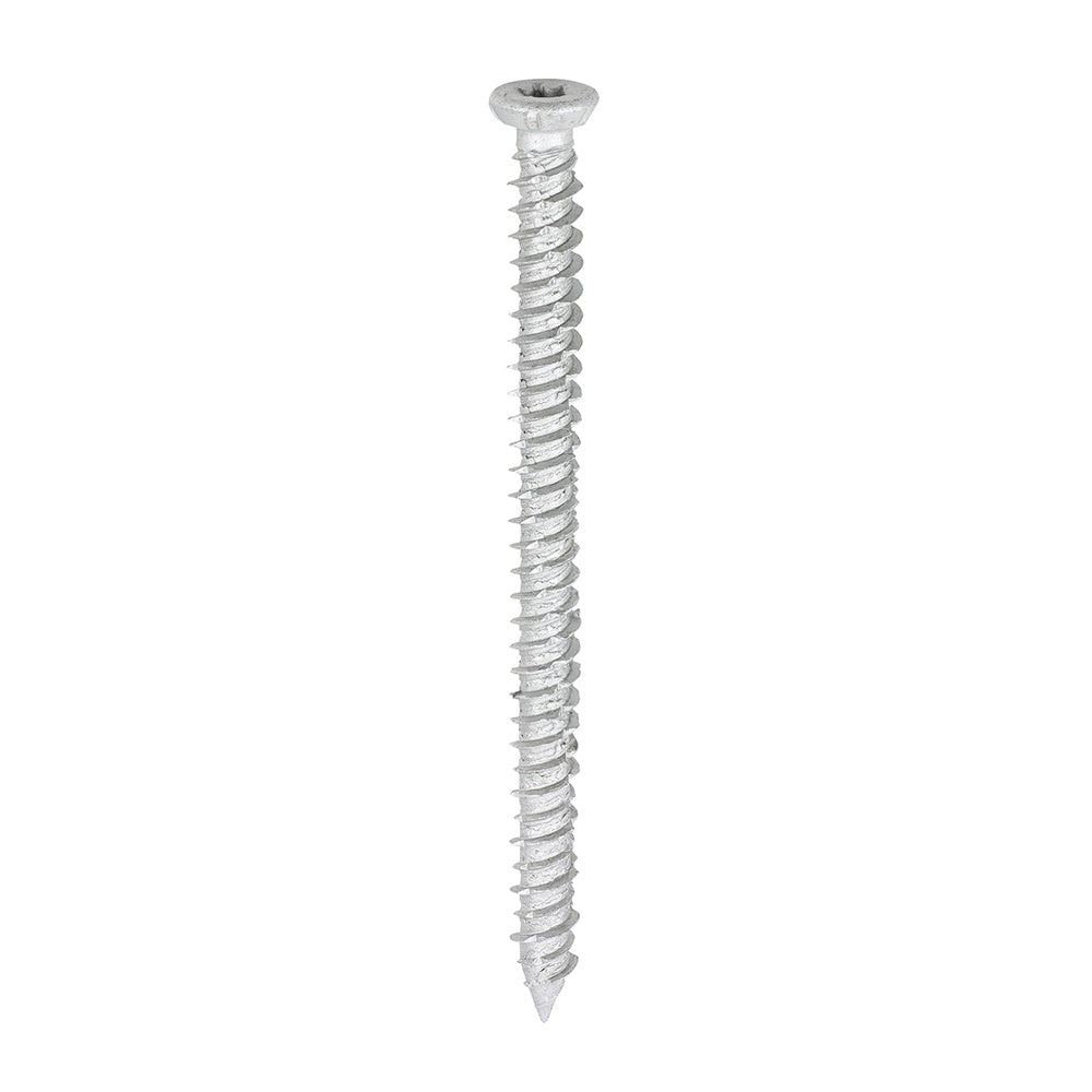 Timco 7.5 x 100mm Concrete Screw TX Flat Countersunk Exterior Silver 100TCONR