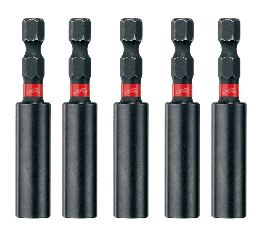 Milwaukee 60mm Shockwave Magnetic Bit Holder 4932472063 Pack of 5