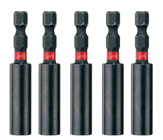Milwaukee 60mm Shockwave Magnetic Bit Holder 4932472063 Pack of 5
