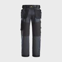 Snickers AllroundWork Stretch Loose Fit Trousers with Holster Pockets Steel Grey - 32" Leg 33" Waist 62515804048