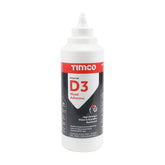 Timco High Strength D3 Wood Adhesive 1L Resin Glue Bonding Fast Cure 247258