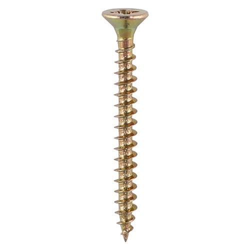 Timco 4.0 x 40mm Solo Woodscrews PZ Double Countersunk 40° Deep Yellow 40040STUBY
