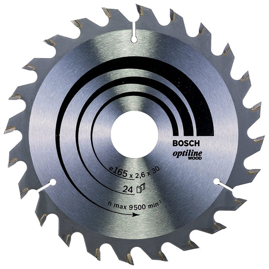 Bosch 210mm 24T Wood Circular Saw Blade Optiline 210mm x 30mm x 2.8mm 2608640621