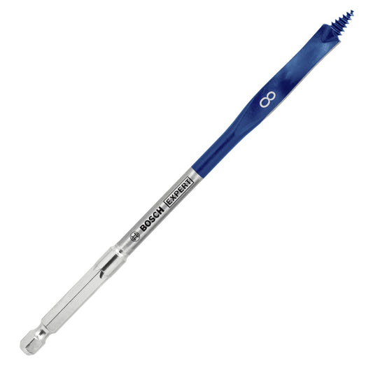 Bosch Expert Selfcut Spade Flat Wood Drill Bit 8 x 152mm Hex Shank 1/4" 2608900310
