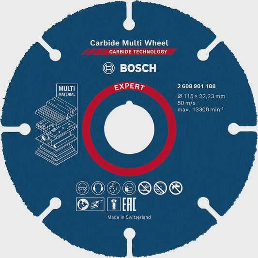 Bosch 115mm Carbide Multi Wheel For Mini Grinders 2608902488