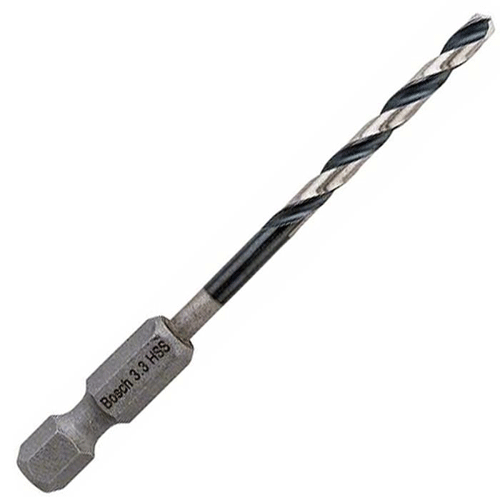Bosch Impact Control Hex Shank Multi-Material Twist Drill Bit 3.3mm x 33mm 2608577568
