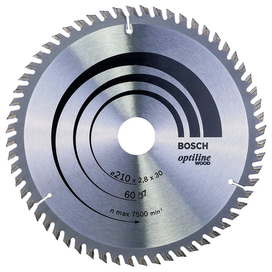 Bosch 210mm 60T Wood Circular Saw Blade Optiline 2608641190