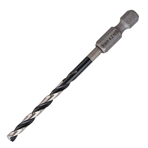 Bosch Impact Control Hex Shank Multi-Material Twist Drill Bit 4.2mm x 83mm 2608577571