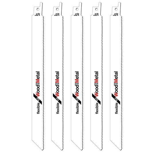 Bosch 225mm Sabre Saw Blades For Metal & Wood S1122VF Pack of 5