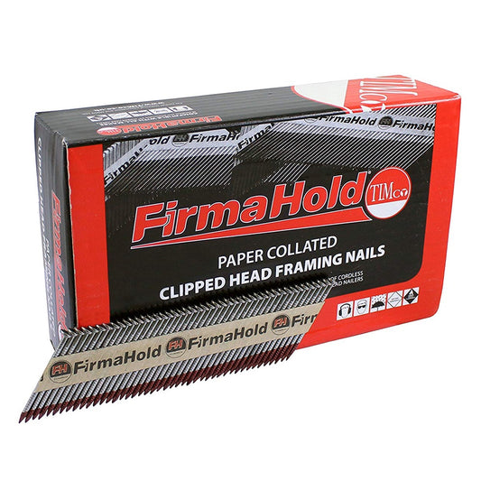FirmaHold 75mm Galv Ring Shank Collated Clipped Head Nails Pack of 2200