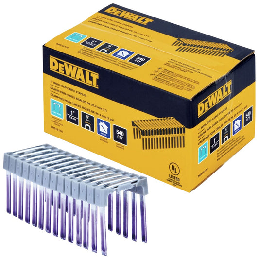 DeWalt 25mm x 19mm Insulated Crown Staple Pack of 540 For DCN701