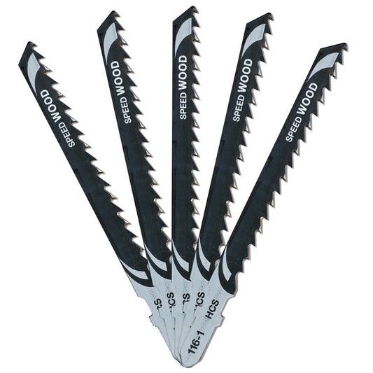 DeWalt 100mm HCS T-Shank Scroller Wood Cutting Jigsaw Blades DT2166-QZ Pack of 5