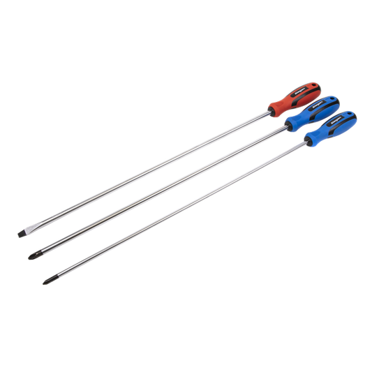 Sealey S0895 Extra-Long Screwdriver Set 3pc