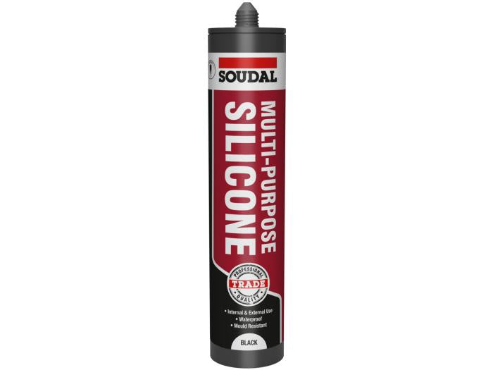 Soudal 270ml Trade Multi-Purpose Silicone Black 116824
