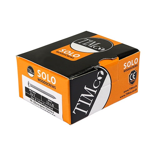 Timco 4.5 x 70mm Solo Chipboard & Woodscrews - PZ - Double Countersunk - Yellow  45070SOLOC
