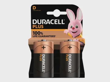Duracell D Cell Plus Power +100% Batteries Pack of 2