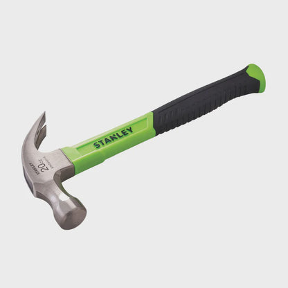 Stanley 567g/20oz Hi-Vis Claw Hammer Durable & Easy to See Tool for Every Job XMS24HAMMER