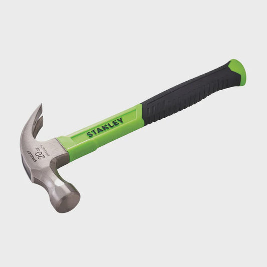 Stanley 567g/20oz Hi-Vis Claw Hammer Durable & Easy to See Tool for Every Job XMS24HAMMER