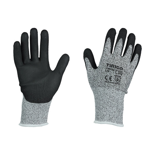 Timco High Cut Gloves - PU Coated HPPE Fibre with Glass Fibre Medium