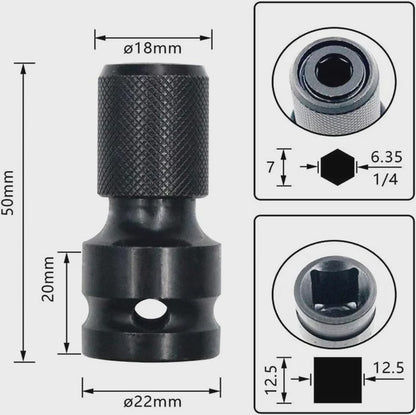 Excel 30mm Quick Release Impact Socket Hex Shank Adapter