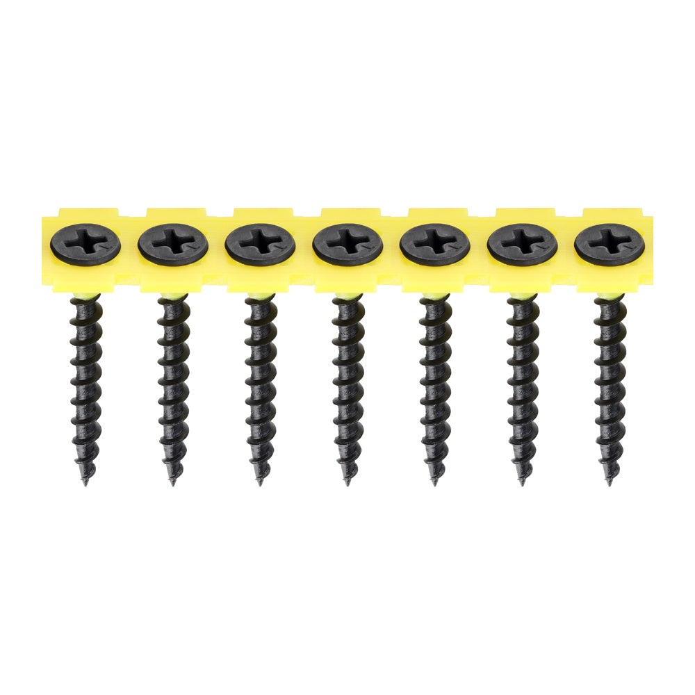 Timco 3.5 x 35mm Coarse Threaded Collated Drywall Black Screws (1000) 00035COLDYS