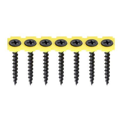 Timco 3.5 x 35mm Coarse Threaded Collated Drywall Black Screws (1000) 00035COLDYS