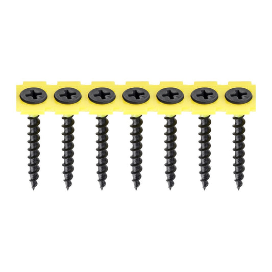 Timco 3.5 x 35mm Coarse Threaded Collated Drywall Black Screws (1000) 00035COLDYS