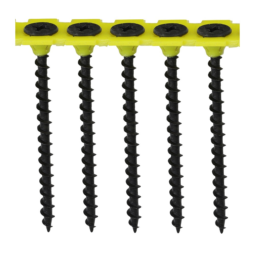 Timco 3.5 x 55mm Coarse Threaded Collated Drywall Black Screws (1000) 00055COLDYS