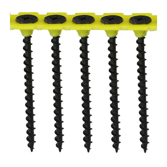 Timco 3.5 x 55mm Coarse Threaded Collated Drywall Black Screws (1000) 00055COLDYS