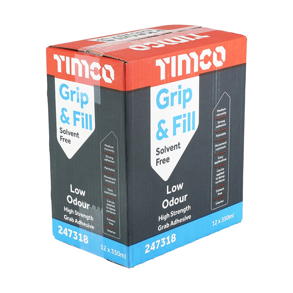 Timco 350ml Multi-Fix Grip & Fill Solvent S-Free White 247318