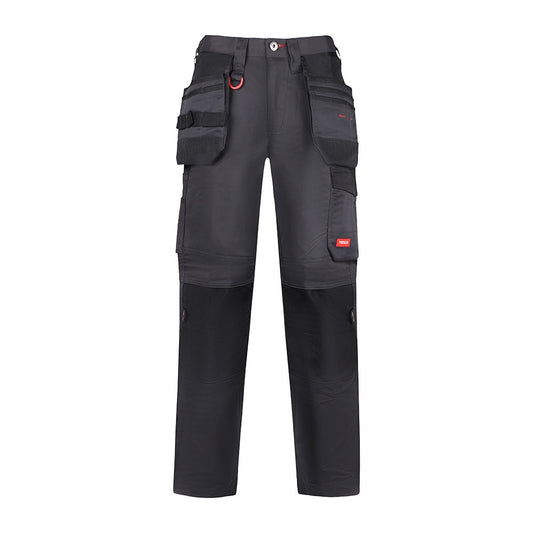 Timco W38 L32 Craftsman Trousers Heavy Duty 4-Way Grey/Black