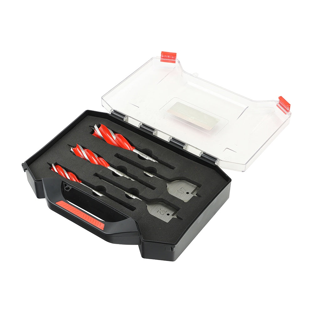 Timco Addax Carpenter's Speed Auger & Flat Wood Bit 5 Piece Kit CKIT