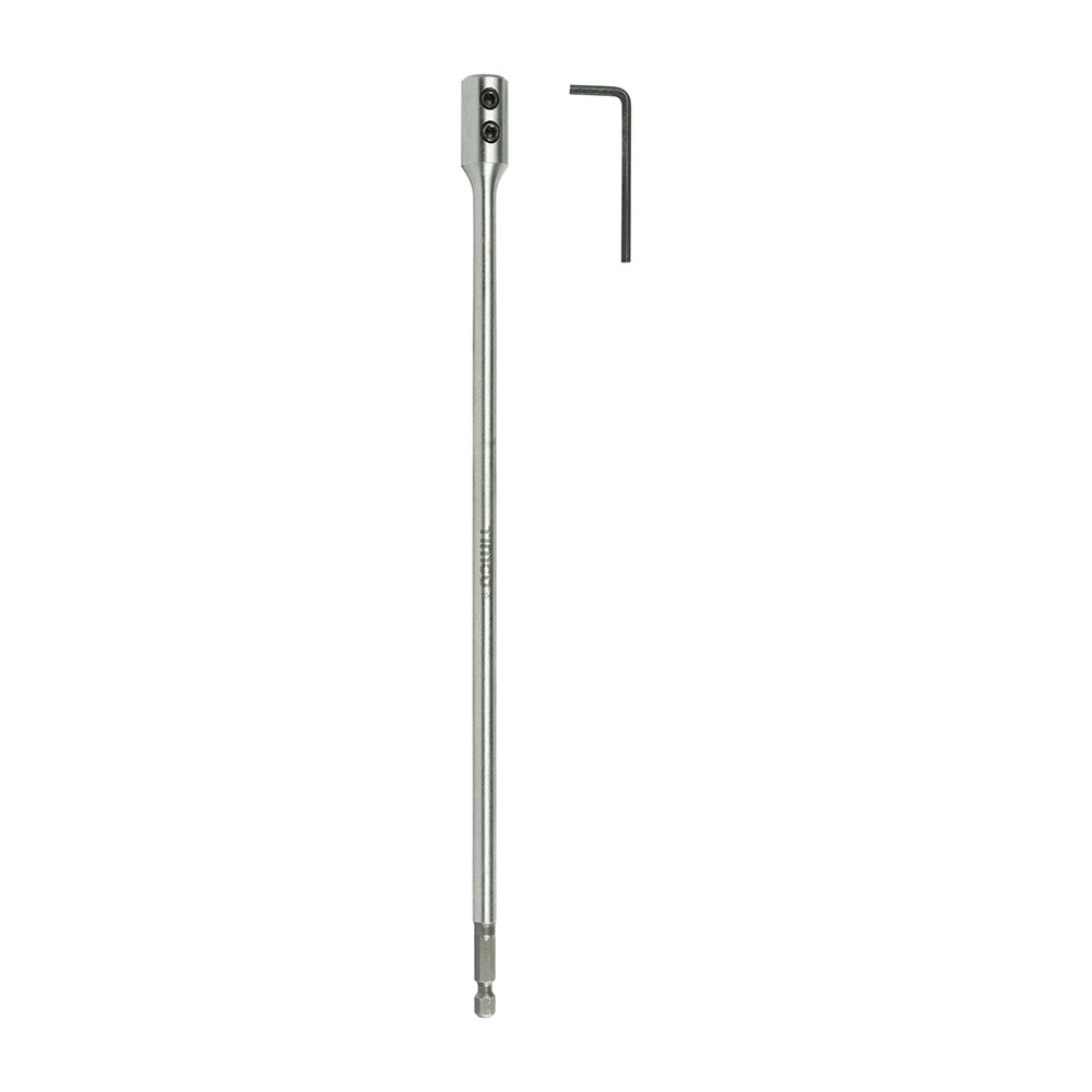 Timco 300mm / 1/4" Flat Wood Bit Extension Rod with Allen Key FBEQR300