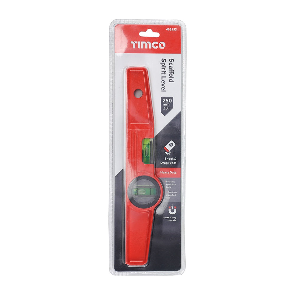 Timco 250mm Scaffold Spirit Rare Earth Magnets Level 468153