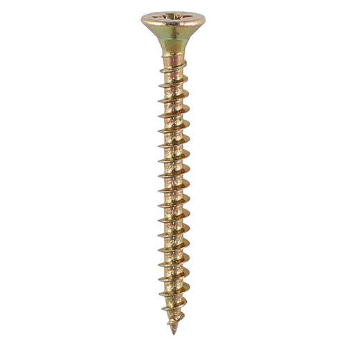 Timco Solo Chipboard & Woodscrews - PZ - Double Countersunk - Yellow 3.5 x 50 35050SOLOC