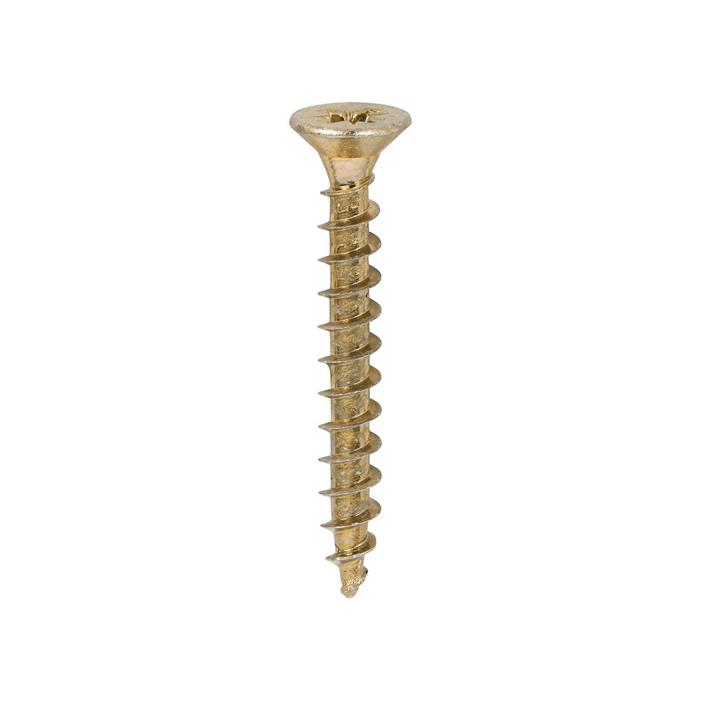 Timco 5.0 x 40mm Solo Chipboard & Woodscrews - PZ - Double Countersunk - Yellow 50040SOLOC