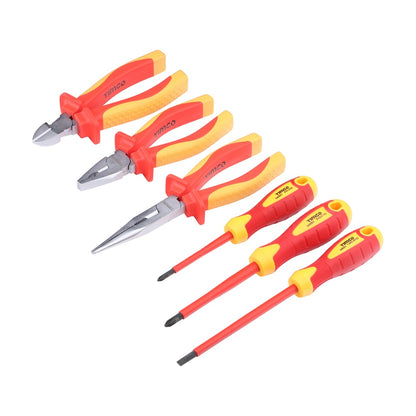 Timco 6pcs VDE Pliers & Screwdriver Set Ergonomic Handle 468767