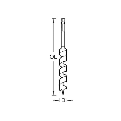 Trend Snappy Auger Bit 10mm x 155mm SNAP/AB/10