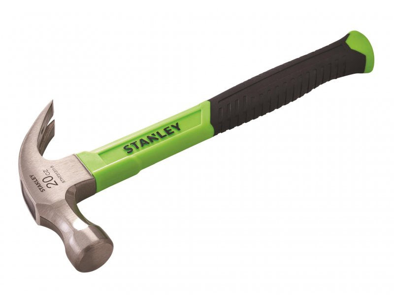 Stanley 567g/20oz Hi-Vis Claw Hammer Durable & Easy to See Tool for Every Job XMS24HAMMER