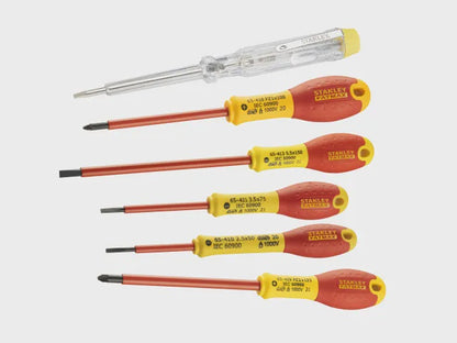 Stanley FatMax VDE Insulated Phillips & Parallel Screwdriver Set of 6 STA065441