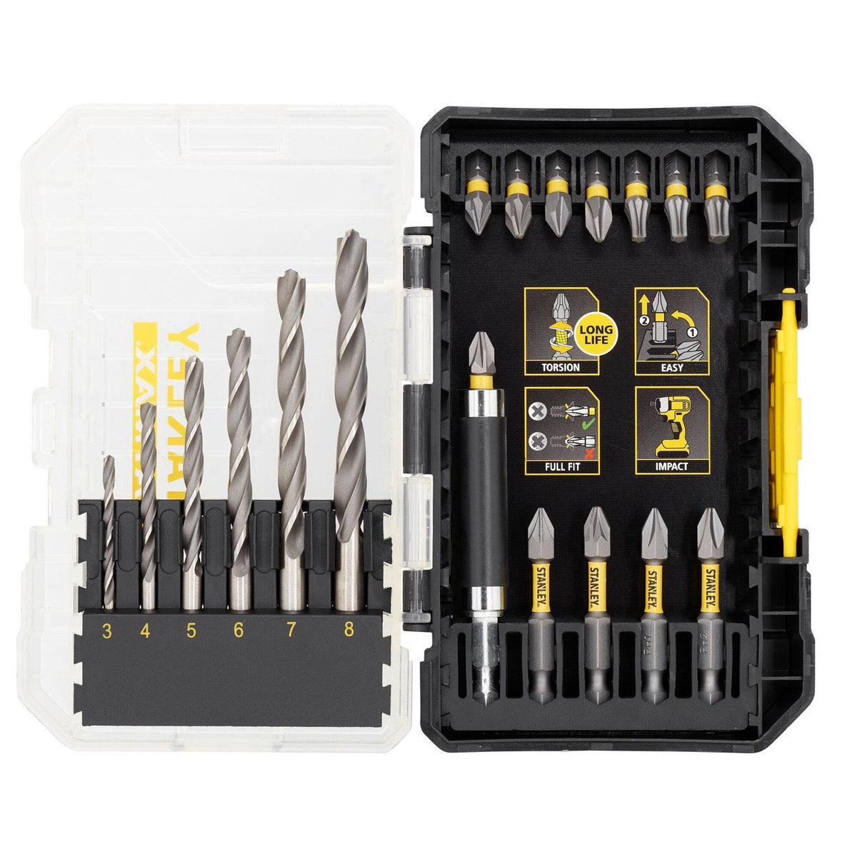 Stanley Screwdriver & Drilling Bit Set 19 Pieces STA88554